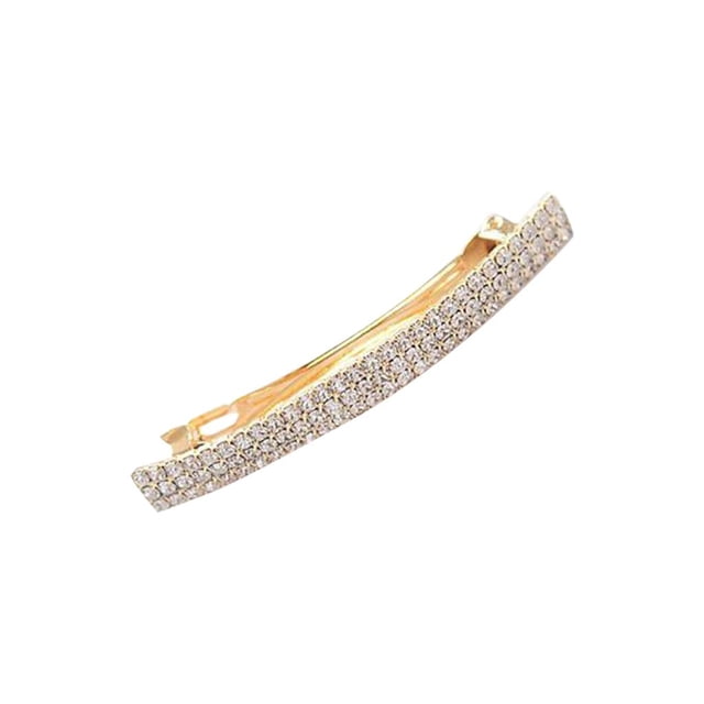 Barrette de Pelo Cierre Automático Estilo Francés Clip Horquil de Cabello Regalo Cumpleaños para Mujer Oro Macarena Barrette de clip para el cabello para las mujeres