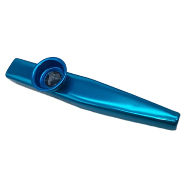 Kazoo azul, flauta Kazoo de aluminio, instrumento Kazoo fácil de usar, diseño aerodinámico