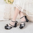 thumbnail image 5 of SACFOF Women Lolita Kawaii Shoes Chunky Heel Mary Janes Ankle Strap Lace Pumps Bow Cute Block Heel Rockabilly Shoes, 5 of 6