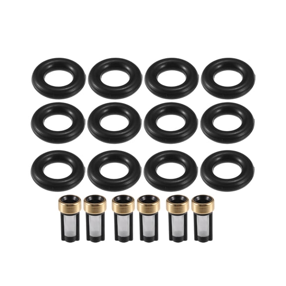 Unique Bargains Fuel Injector Seal O Ring Car O-Ring Rebuild Repair Kit for BMW L6 3.0L 2001-2006 NBR Rubber 6 Sets