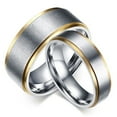 thumbnail image 2 of Wedding Band Ring for Women Men Engagement,Middle Matte Finished, 2 of 4