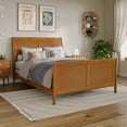 thumbnail image 1 of Portland Full Wood Foundation Bed Frame with Matching Footboard Light Toffee, 1 of 11