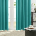 Deconovo Teal Blackout Curtains 2 Panels Sun Blocking Curtains Blackout