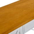 thumbnail image 5 of Bar Cabinet with Wine Rack, Console Table with Storage Drawer, Farmhouse Buffet Sideboard with Cabinet for Kitchen, Dining Room, White/Light Oak, 5 of 11