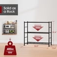 thumbnail image 2 of Organizador de estantes Storage Shelves Sakugi de 3 niveles, metal negro, 2 of 3