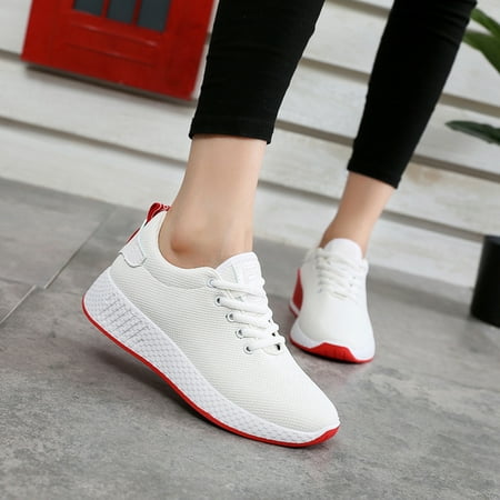 Women Casual Athletic Sneakers Knit Running Shoes Tennis Shoe for Women Walking Baseball (Best Walking Shoes For Postal Workers)
