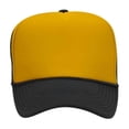 thumbnail image 5 of Couver 5 Panel High Crown Front Split Mesh Polyester Foam Trucker Hat, Gold Black, 12 Count, 5 of 7