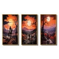 thumbnail image 2 of Designart "Rugged Western Cowboy" Western Framed Wall Art Set Of 3 - Yellow Western Frame Gallery Wall Set For Home Decor, 2 of 7