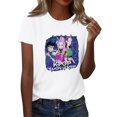 thumbnail image 2 of Moonsky Camiseta unisex Huntrix Dem-0n, colores cómodos, camiseta Huntrix para niñas, camiseta Mira Rumi Joey, merchandising, regalo juvenil para fans del K-pop (Blanco 2XL), 2 of 4