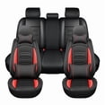thumbnail image 5 of Car Seat Covers Compatible with Nissan Altima 2009-2024 Full Set Leather Seat Cushion Waterproof Automotive Seat Protectors(5 Seats,Black&Redline), 5 of 8