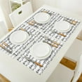 thumbnail image 4 of Placemat Table Mat Tab Music Note Black White Printed For Tables Linen Cotton Kitchen Dining Pads Placemats Set, 4 of 5