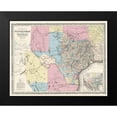 thumbnail image 2 of Desilver 18x15 Black Modern Framed Museum Art Print Titled - Texas and Part of Mexico - Desilver 1861, 2 of 5