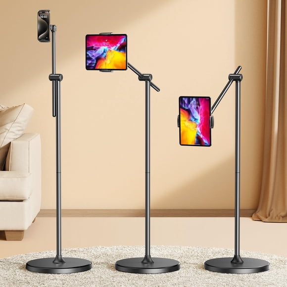 Soporte de suelo para tabletas DIMONCOAT con rotación de 360° regulable en altura