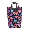 thumbnail image 6 of DouZhe 50L Rectangular Laundry Basket, Valentine Purple Hearts Love Prints Waterproof Foldable Laundry Hamper with Aluminum Handles, 6 of 6