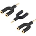 thumbnail image 1 of Headphone Splitter, [3-pack] Compatible with headphones, Samsung, LG, tablets, MP3 players, 1 of 5