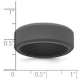 thumbnail image 2 of Silicone Dark Gray 8mm Band Size 11 Ring for Women and Men, 2 of 2