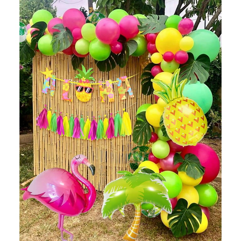 YANSION Hawaiian Party Decorations, Tropical Party Decorations Set ...