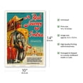 thumbnail image 2 of Journey To India - Queen Elizabeth’s trip through India Pakistan Nepal and Persia - Vintage Film Movie Poster c.1940s - Master Art Print 10in x 14in, 2 of 4