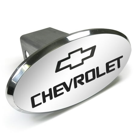 - Chevrolet Engraved Oval Chrome Aluminum Tow Hitch Cover