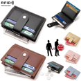 thumbnail image 5 of Casual Fashion Multi Card Pockets Money Clips Bifold Business Wallet ID Card Case Men Coin Purse Slim Card Holder BLUE, 5 of 8