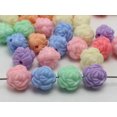 thumbnail image 5 of U8MO Craft DIY Mixed Pastel Color Acrylic 3D Carved Rose Flower Charm Beads 12mm 16mm-100pcs 14mm, 5 of 5
