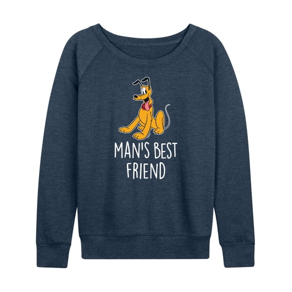 Mickey & Friends - Man's Best Friend - Women's Lightweight French Terry Long Sleeve Shirt