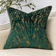 thumbnail image 1 of Funda de cojín Yangest Green Twigs Branches de terciopelo, 45 x 45 cm, 1 of 7