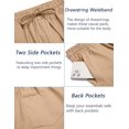 thumbnail image 5 of COOFANDY Mens Linen Pants Casual Lightweight Crooped Pants Yoga Beach Summer Trouser with Pockets, 5 of 6
