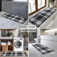 thumbnail image 2 of Blue Green Plaid Checkered Pattern Kitchen Rug Mat,Kitchen Runner Rugs Non Skid Washable,Decorative Kitchen Floor Mats for Kitchen,Sink,Laundry,17"X47", 2 of 5