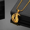 thumbnail image 7 of Jewmon Norse Viking Wolf Moon Necklace 316L Stainless Steel Pentacle Celtic Knot Pendant Chain Irish Jewelry for Men, 7 of 7