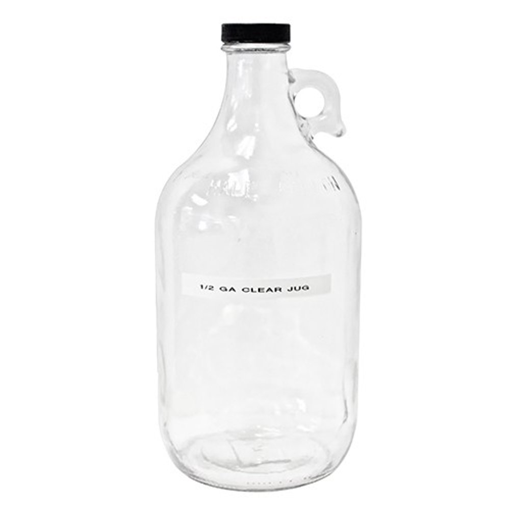 1/2 Gallon Glass Jug (Clear)