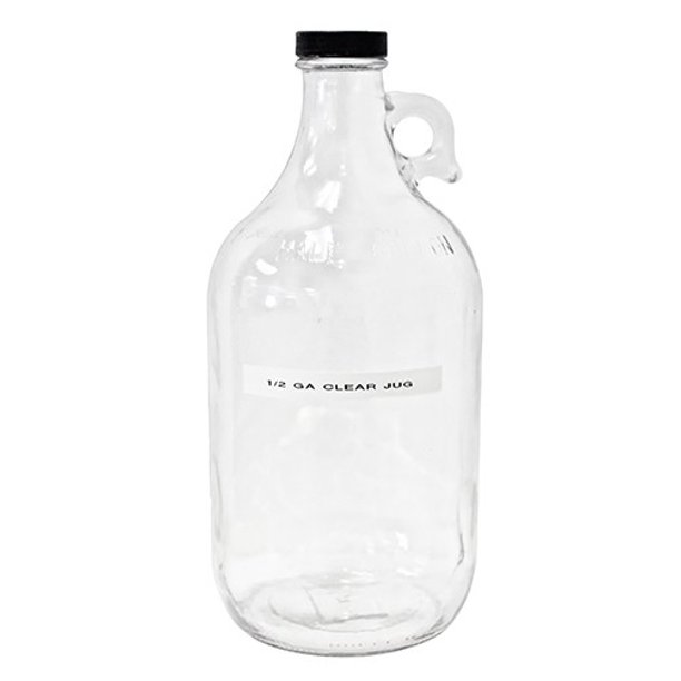 1/2 Gallon Glass Jug (Clear)