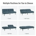 Costway Modern Convertible Futon Sofa Bed Linen Fabric Folding Couch ...