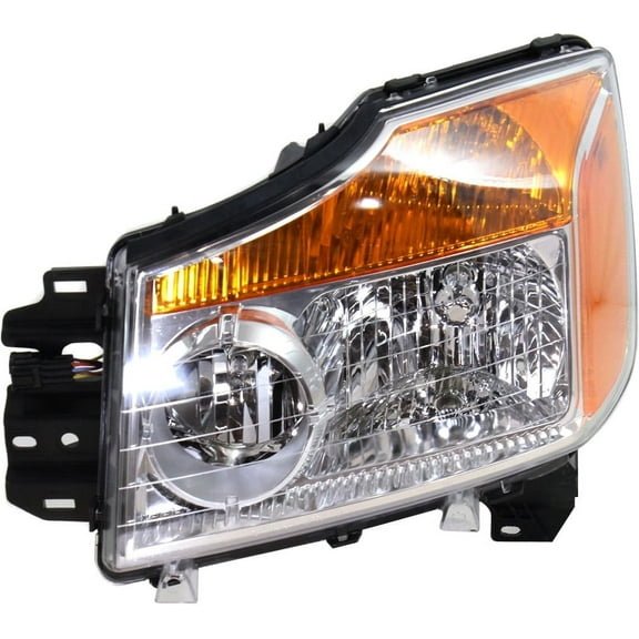 Headlight Compatible With 2008-2015 Nissan Titan Left Driver Halogen With bulb(s)