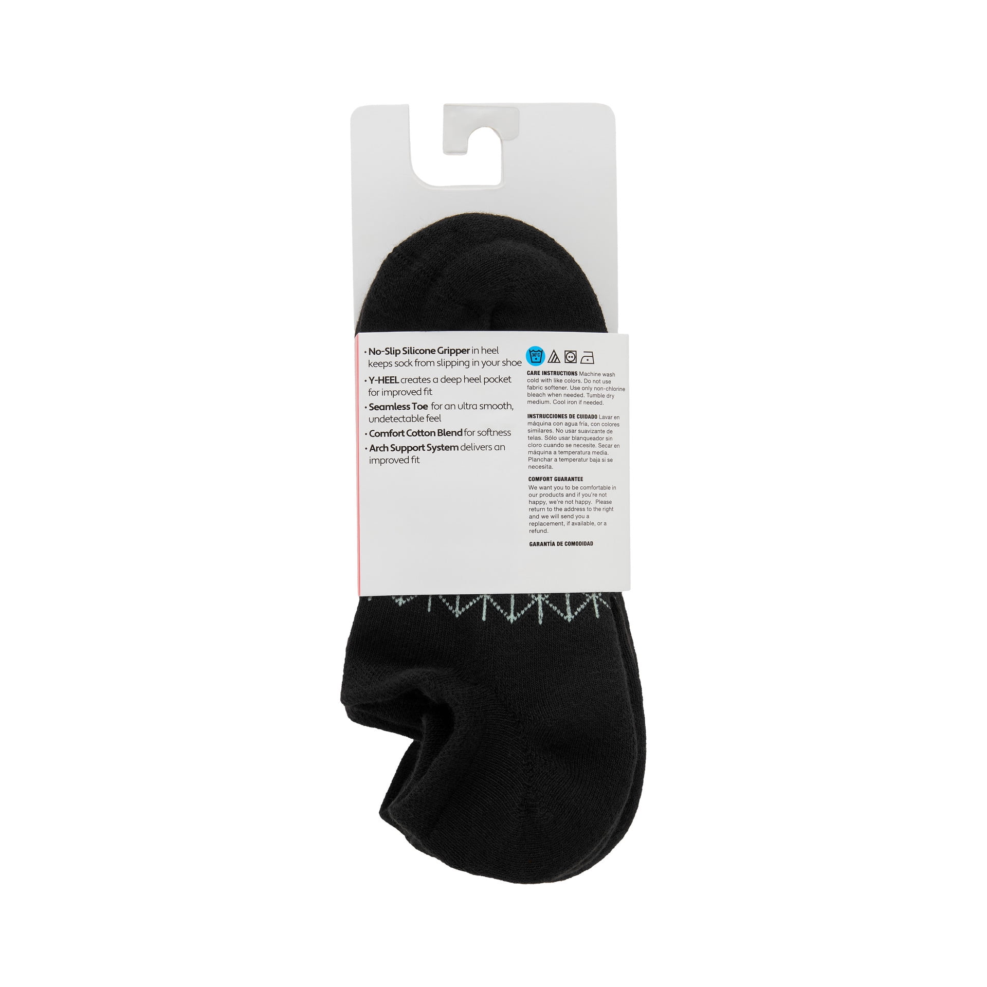 Hanes Women's Absolute Comfort Super No-Show Socks, 4-Pack, Size 5-9