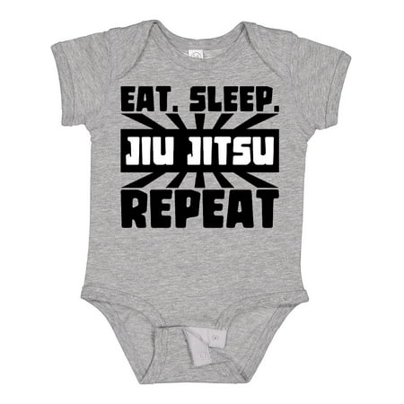 

Inktastic Eat Sleep Jiu Jitsu Repeat Gift Baby Boy or Baby Girl Bodysuit