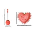 thumbnail image 3 of Heart Shaped Strawberry Bowl Spoon Decorative Tableware Ceramics Bowls Good Looking, 3 of 6