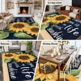 thumbnail image 5 of 5'x8' Area Rugs, Sunflower Black Indoor Outdoor Area Rug for Living Room Bedroom, Vintage Yellow Floral Botanical Plant Washable Bathroom Rugs Kitchen Floor Carpet Mats Home Decor Aesthetic, 5 of 8