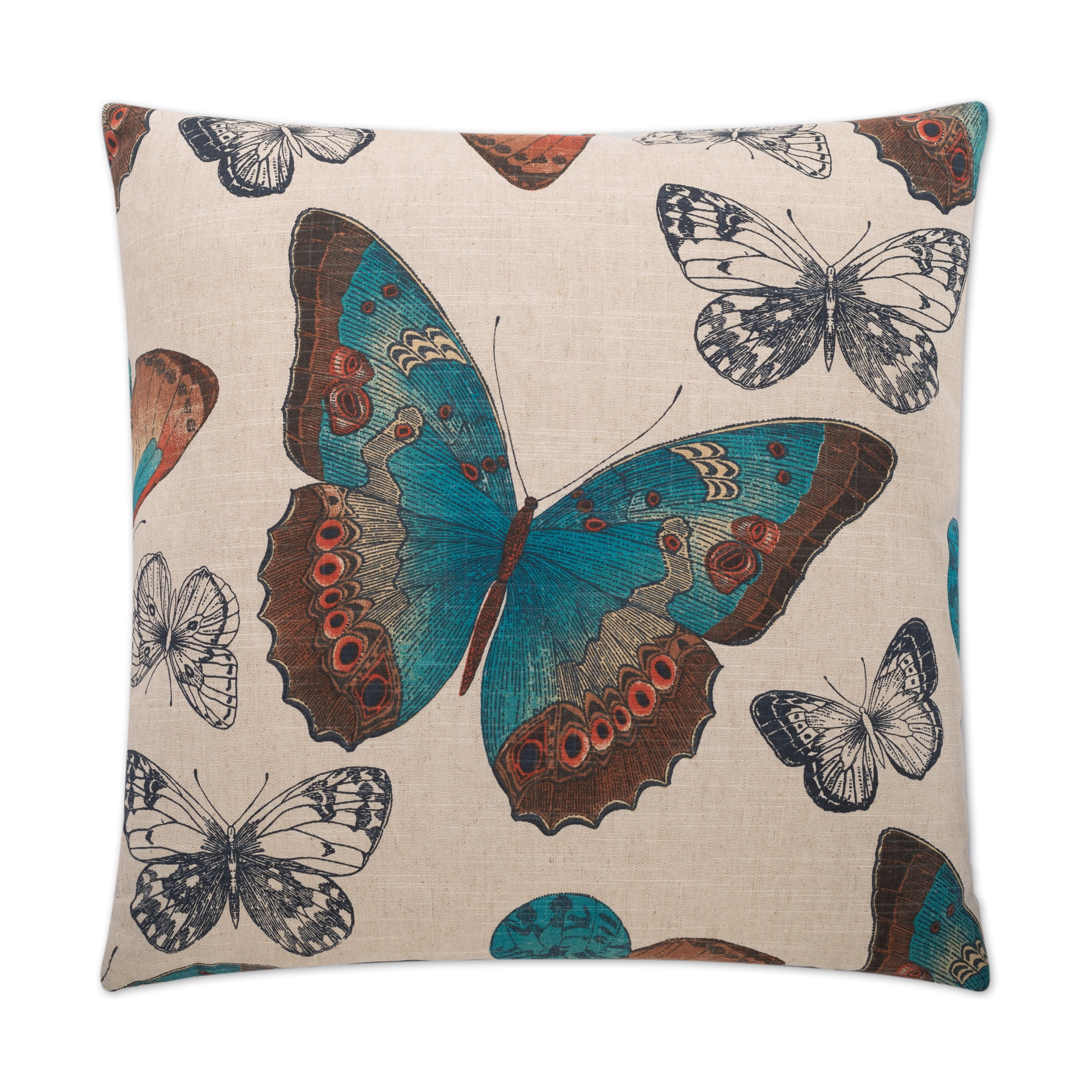 Canaan Company Madame Butterfly Turquoise Accent Pillow