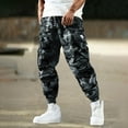 thumbnail image 2 of Casual Pants with Cargo Side Pockets for Everyday Wear and Outdoor Activities, Regular Fit, Breathable, Men's Camo Tapered Utility Trousers, 2 of 7