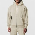 thumbnail image 4 of kamemir Men's Pull Over Hoodie(Beige,S), 4 of 6