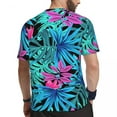 thumbnail image 3 of T Shirt For Men Tropical Leaves Hawaiian Print Novelty Gym Short Sleeve Comfortable Tshirt Summer St, 3 of 7