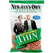 Newman's Own Organics Second Generation Traditional Thins Pretzels, 7.5 oz (Pack of 12)