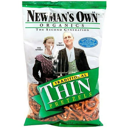 Newman's Own Organics Second Generation Traditional Thins Pretzels, 7.5 oz (Pack of 12)