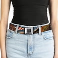 thumbnail image 5 of Buckle-Down Belt, Seatbelt Buckle Belt, Surfboard Cali Scenes Us Flag Stacked Brown, 34 to 52 Inches, 5 of 9