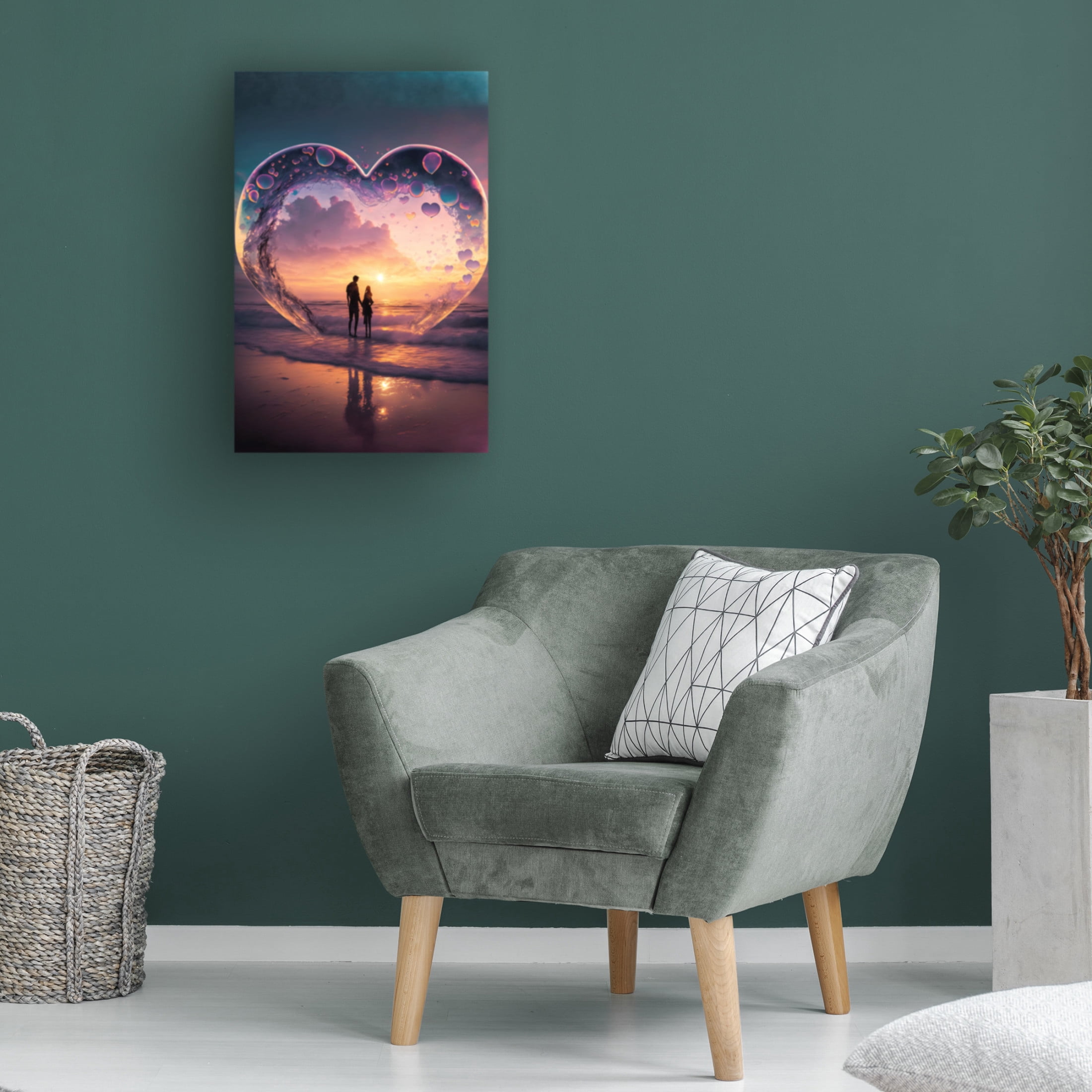 Canvas Wall Art - Ray Heere 'Love Is In The Air 3' Wall Art for Living Room, Bedroom, or Office Décor by Trademark Fine Art - 22 x 32 Inches