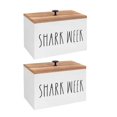 thumbnail image 1 of 2PCS Tampon Holder for Bathroom Wood Bathroom Storage Bin with Lid Wood Movable Partition Organizer Feminine Organizer, 1 of 5