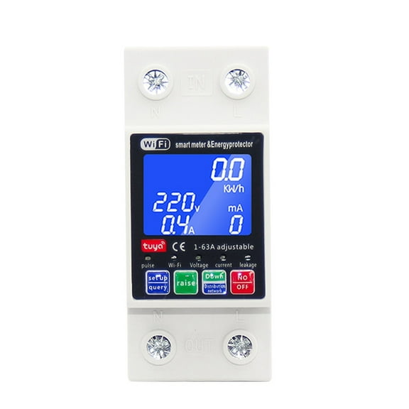 Smart Circuit Breaker 63A Tuya WiFi Voltage Relay 220V Current Leakage Protection Automatic MCB Switch for Smart Home