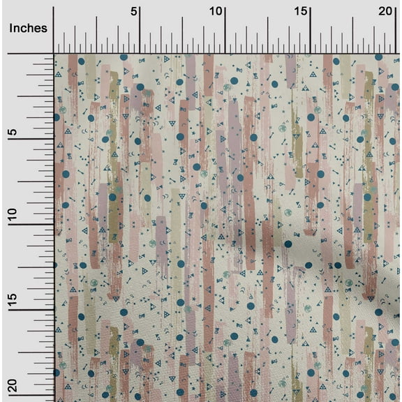 oneOone Cotton Jersey Muesli Fabric Geometric Texture Diy Clothing Quilting Fabric Print Fabric By Yard 58 Inch Wide