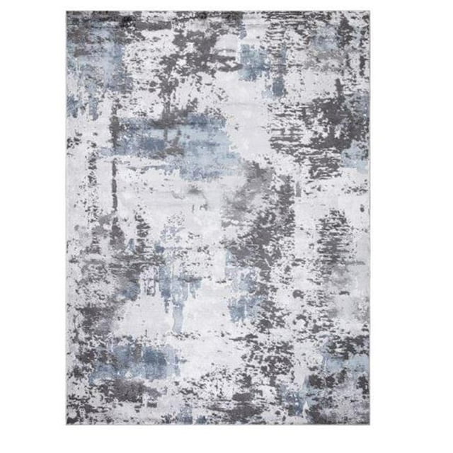 Concard Global Trading 80267 Tapis Abstrait Pacifique 8 x 11 Pi , Gris